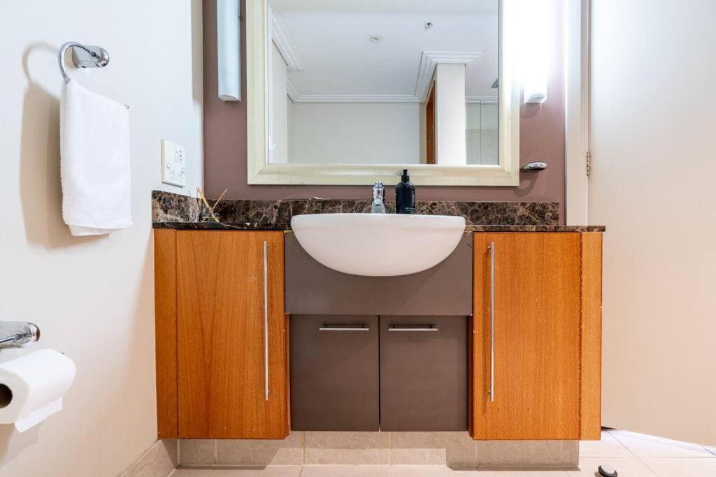 Ferienwohnung Luxury Waterfront Nest Above Viaduct Harbour Auckland Exterior foto