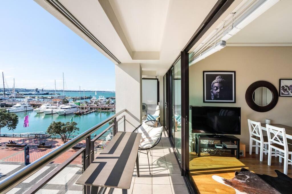 Ferienwohnung Luxury Waterfront Nest Above Viaduct Harbour Auckland Exterior foto